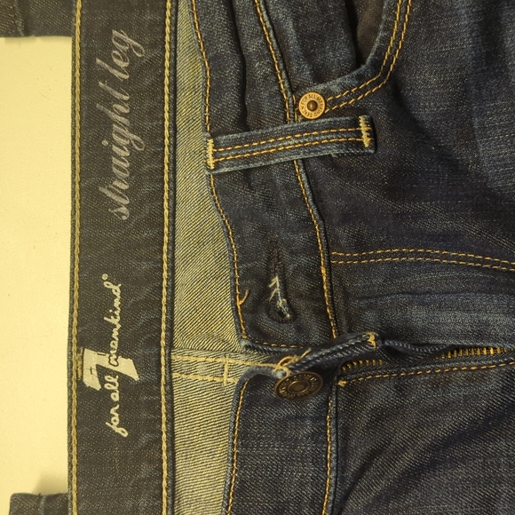 7 For All Mankind, straight leg, blue jeans, 31 - Picture 2 of 9